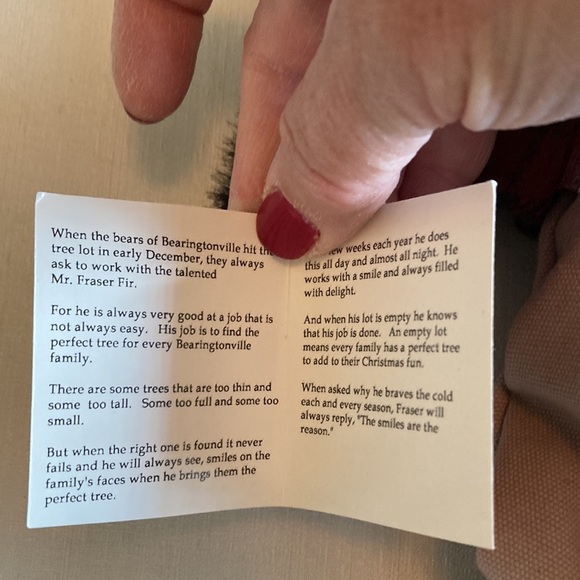 14” Plush “Fraser Fir” Black Bear #1574 Retired 2006 Bearington Christmas Tags - Picture 8 of 12